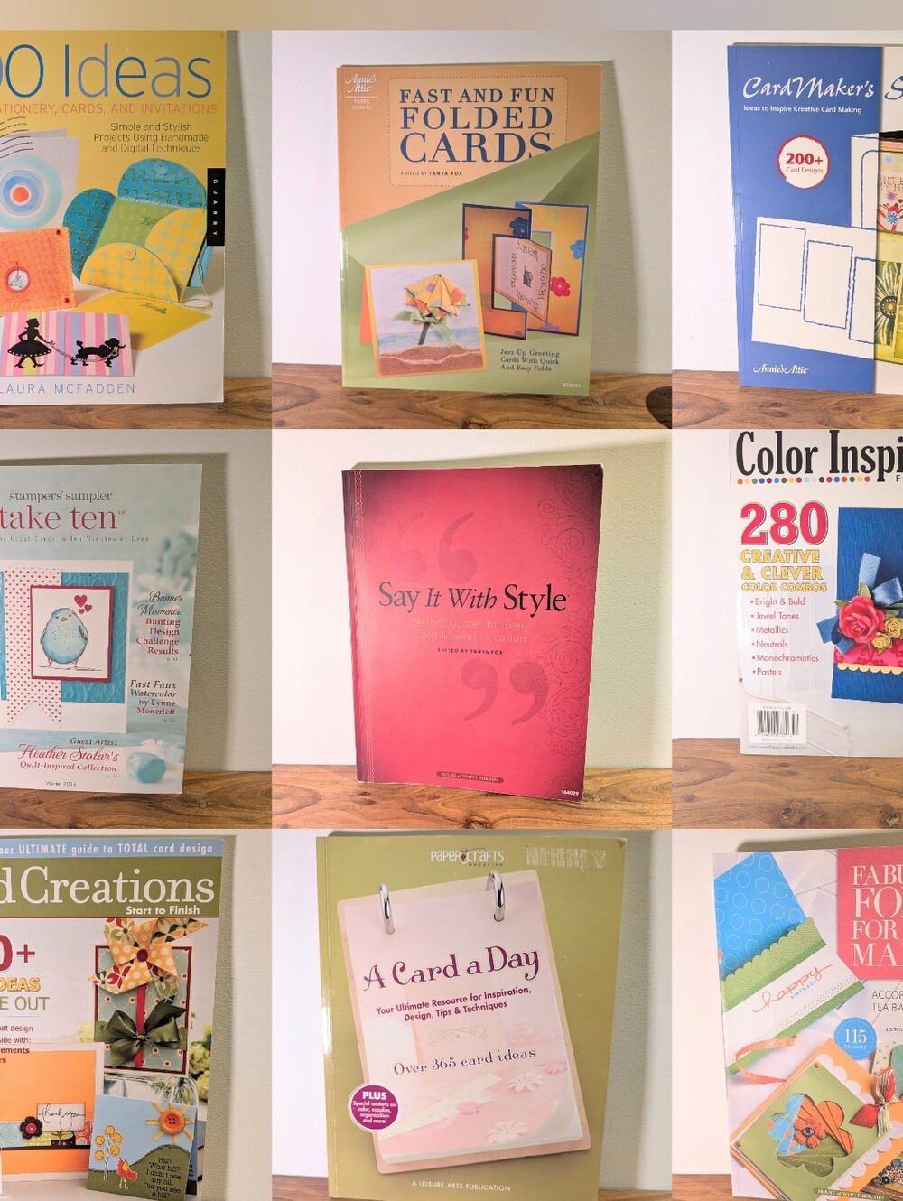 Card Making Craft Books Lot of 9 – 1,200+ Ideas Designs Techniques